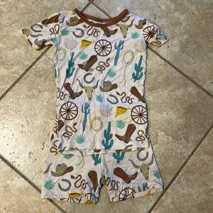 Toddler boy little sleepies short set